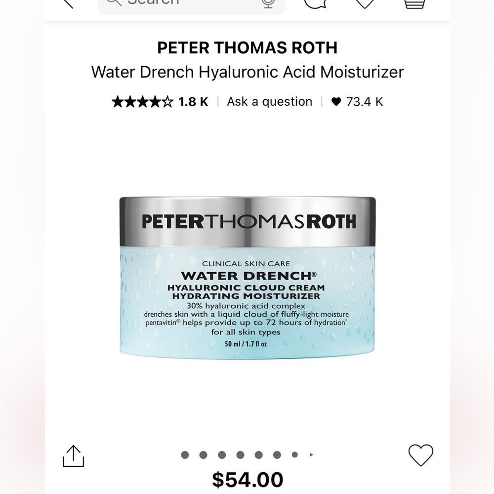 Peter Thomas Roth water French facial cream - NEW!